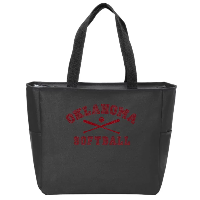 Vintage Oklahoma Softball Gear Zip Tote Bag