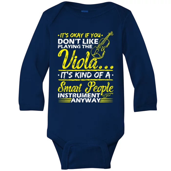 Viola Orchestra Symphony Musician Concert Violist Gift Baby Long Sleeve Bodysuit