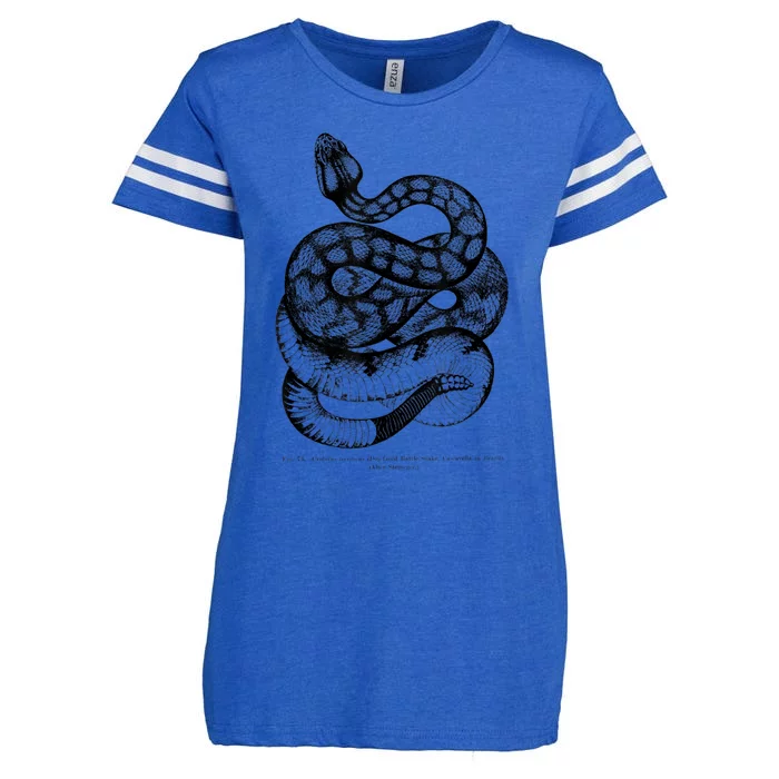 Vintage Ophiology South American Rattle Snake Tee Enza Ladies Jersey Football T-Shirt