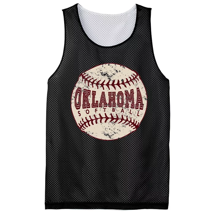 Vintage Oklahoma Softball Ball Mesh Reversible Basketball Jersey Tank