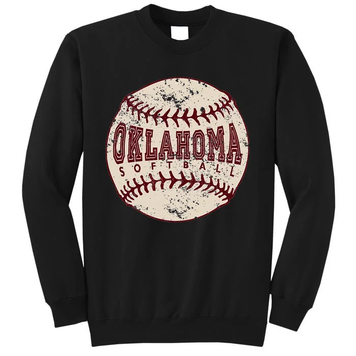 Vintage Oklahoma Softball Ball Tall Sweatshirt