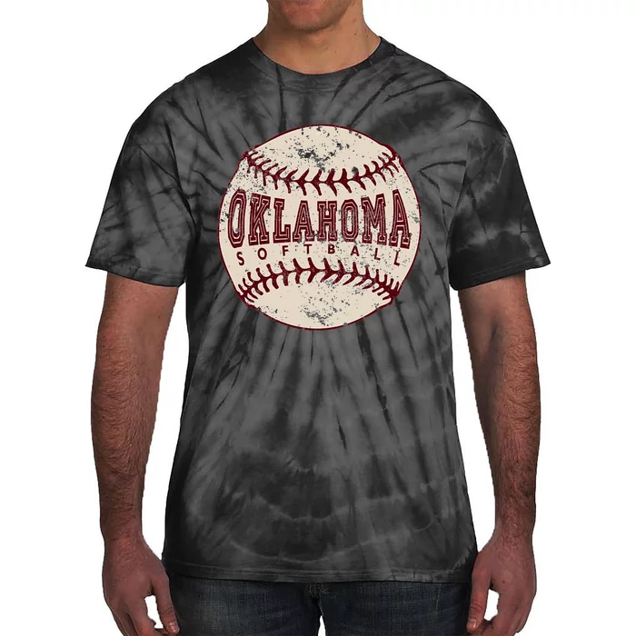 Vintage Oklahoma Softball Ball Tie-Dye T-Shirt