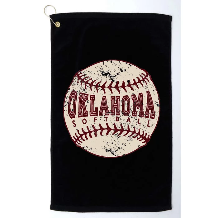 Vintage Oklahoma Softball Ball Platinum Collection Golf Towel