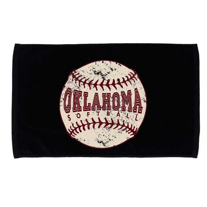 Vintage Oklahoma Softball Ball Microfiber Hand Towel