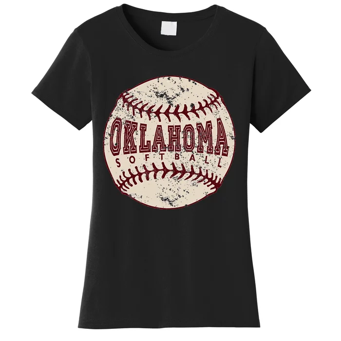 Vintage Oklahoma Softball Ball Women's T-Shirt