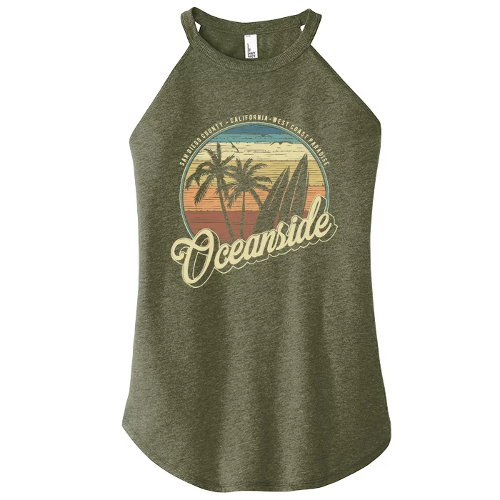 Vintage Oceanside San Diego County California Surf Style Women’s Perfect Tri Rocker Tank