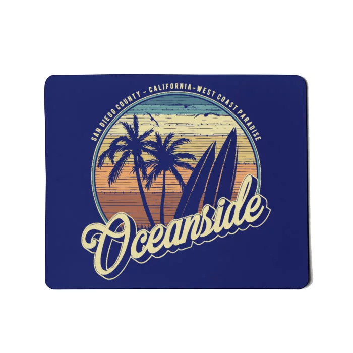 Vintage Oceanside San Diego County California Surf Style Mousepad