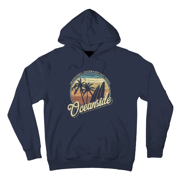 Vintage Oceanside San Diego County California Surf Style Tall Hoodie