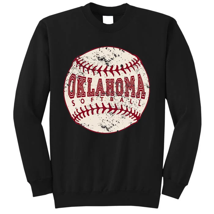 Vintage Oklahoma Softball Ball Tall Sweatshirt