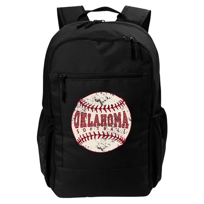 Vintage Oklahoma Softball Ball Daily Commute Backpack