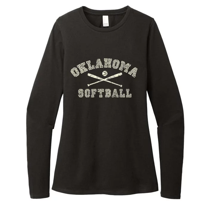 Vintage Oklahoma Softball Gear Womens CVC Long Sleeve Shirt