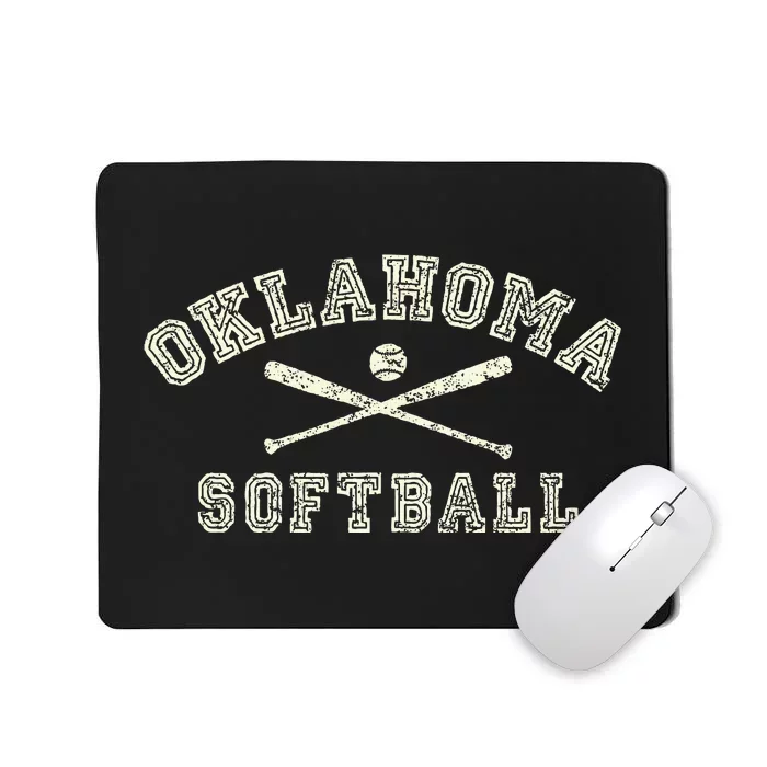 Vintage Oklahoma Softball Gear Mousepad