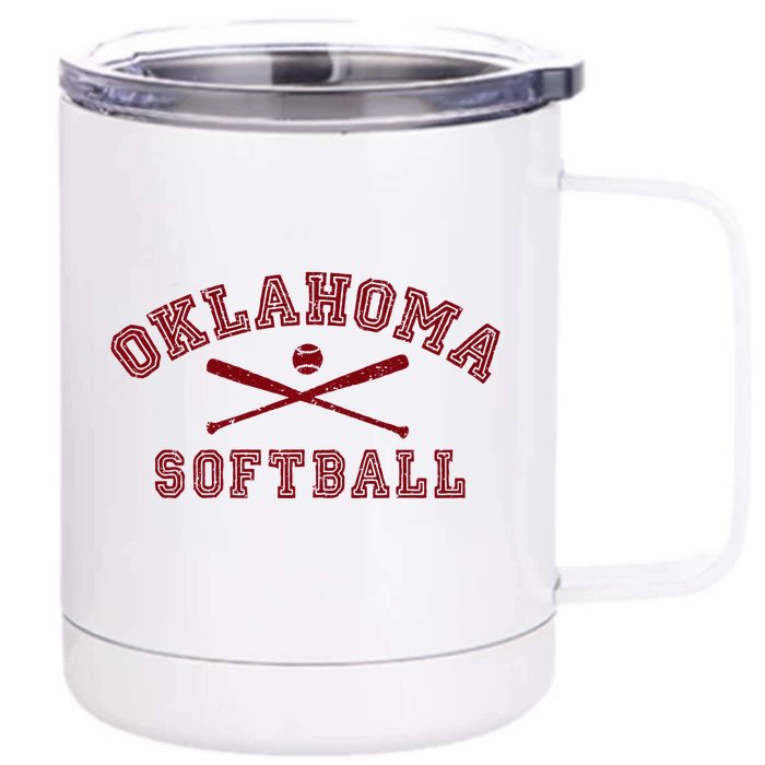 Vintage Oklahoma Softball Gear Front & Back 12oz Stainless Steel Tumbler Cup