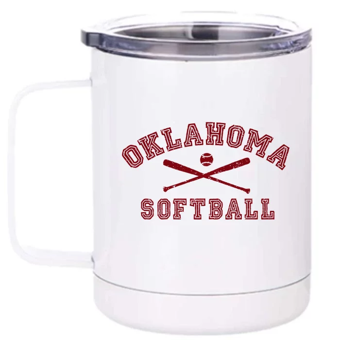 Vintage Oklahoma Softball Gear Front & Back 12oz Stainless Steel Tumbler Cup