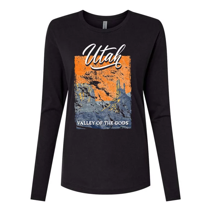 Valley Of The Gods Utah Beehive State National Parks Womens Cotton Relaxed Long Sleeve T-Shirt