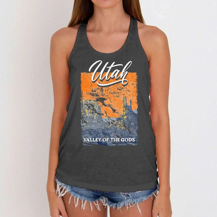 Valley Of The Gods Utah Beehive State National Parks Women's Knotted Racerback Tank