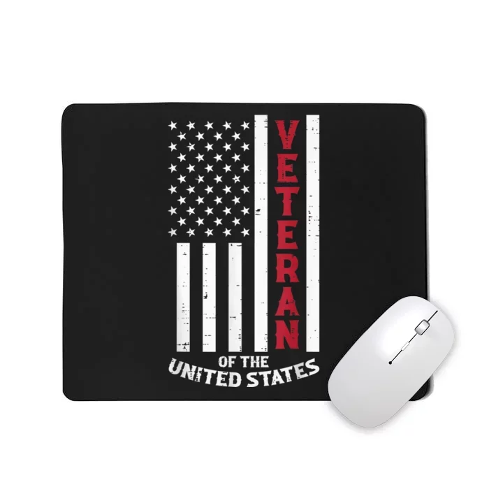 Veteran Of The United States US Flag Memorial Day Patriotic Mousepad