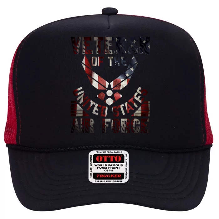 Veteran Of The United States Air Force High Crown Mesh Trucker Hat