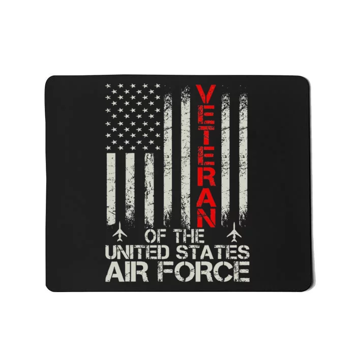 Veteran of the United States Air Force USAF Retro US Flag Mousepad