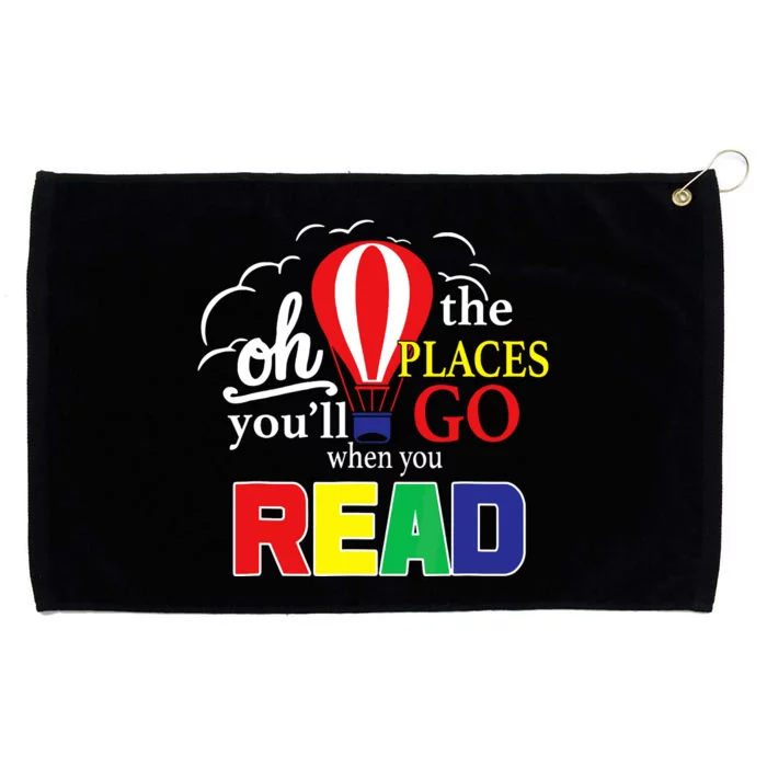 Vintage Oh The Places Youll Go When You Read Grommeted Golf Towel