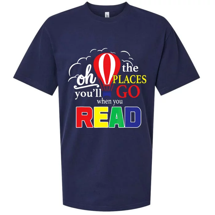 Vintage Oh The Places Youll Go When You Read Sueded Cloud Jersey T-Shirt