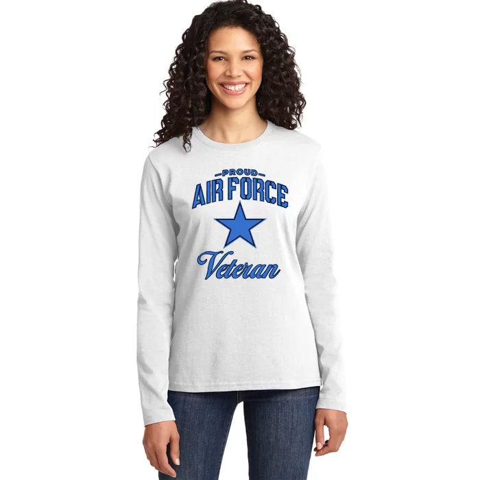 Veteran Of The United States US Air Force Ladies Long Sleeve Shirt