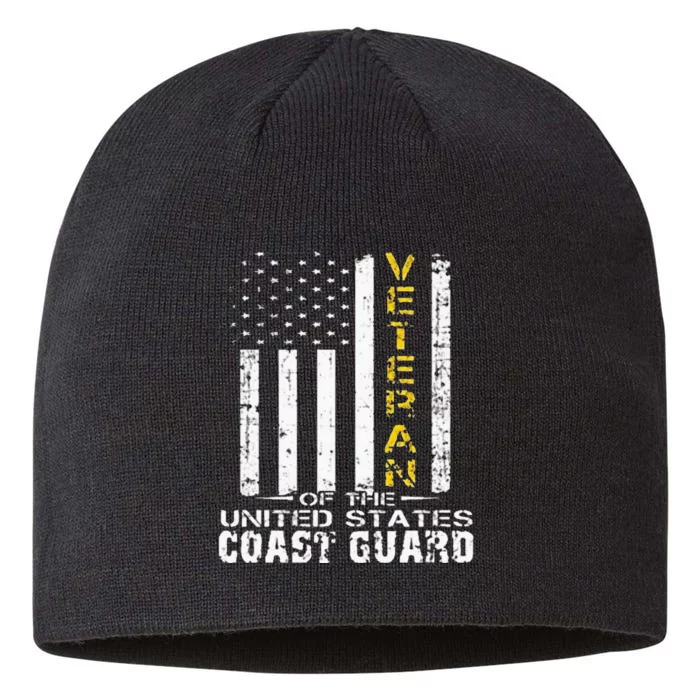 Veteran of the US Coast Guard USCG 8 1/2in Sustainable Knit Beanie