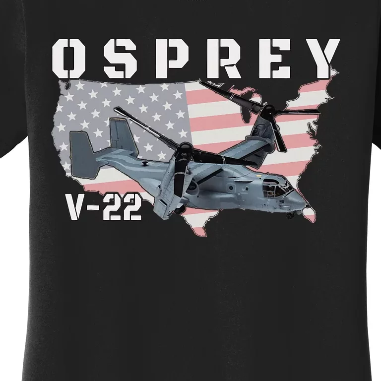 V22 Osprey Tiltrotor Military Aircraft Helicopter Mv22 Women's T-Shirt