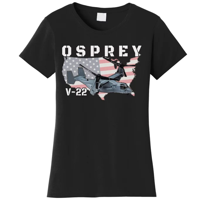 V22 Osprey Tiltrotor Military Aircraft Helicopter Mv22 Women's T-Shirt