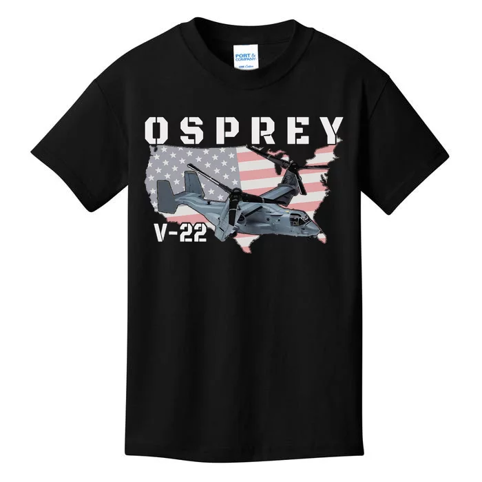 V22 Osprey Tiltrotor Military Aircraft Helicopter Mv22 Kids T-Shirt