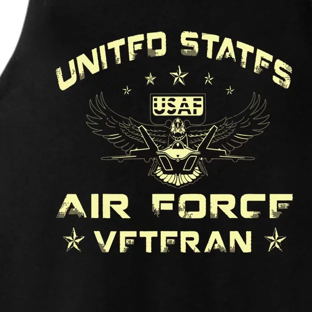 Veteran Of The United States US Air Force USAF Ladies Tri-Blend Wicking Tank