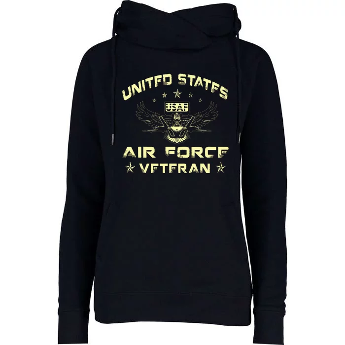 Veteran Of The United States US Air Force USAF Womens Funnel Neck Pullover Hood