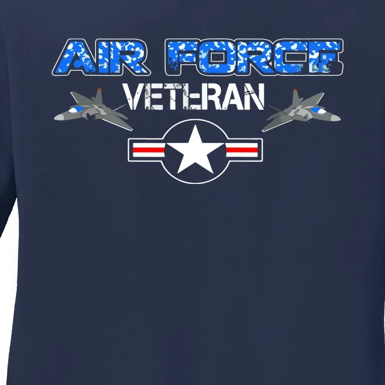 Veteran Of The United States US Air Force USAF Ladies Long Sleeve Shirt