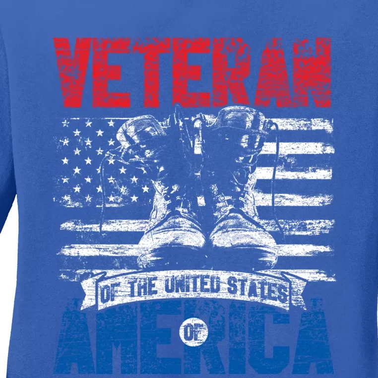 Veteran Of The United States Of America Veterans Day Gift Ladies Long Sleeve Shirt