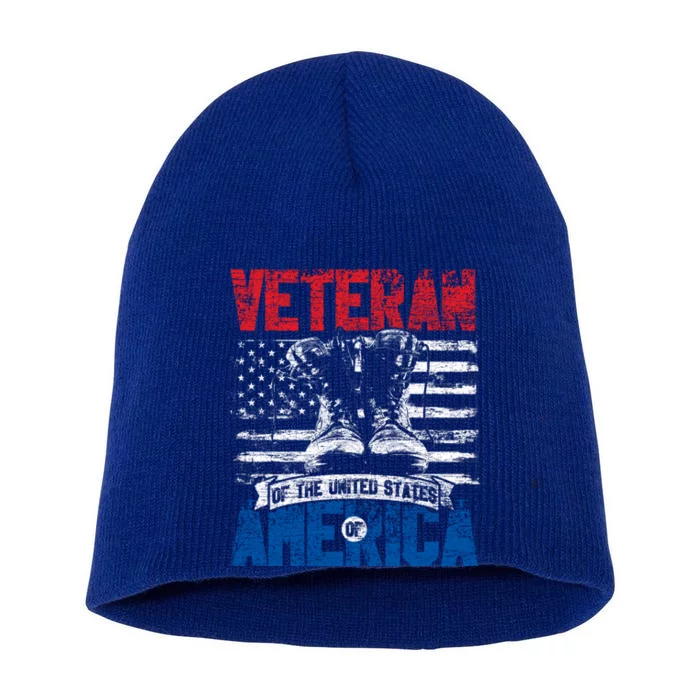 Veteran Of The United States Of America Veterans Day Gift Short Acrylic Beanie