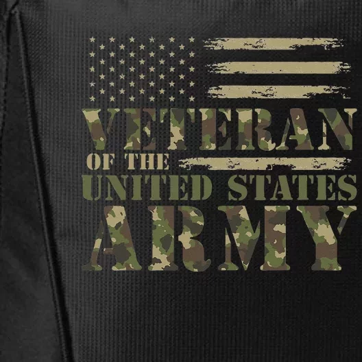 Veteran Of The United States Army Camouflage US Flag Veteran City Backpack