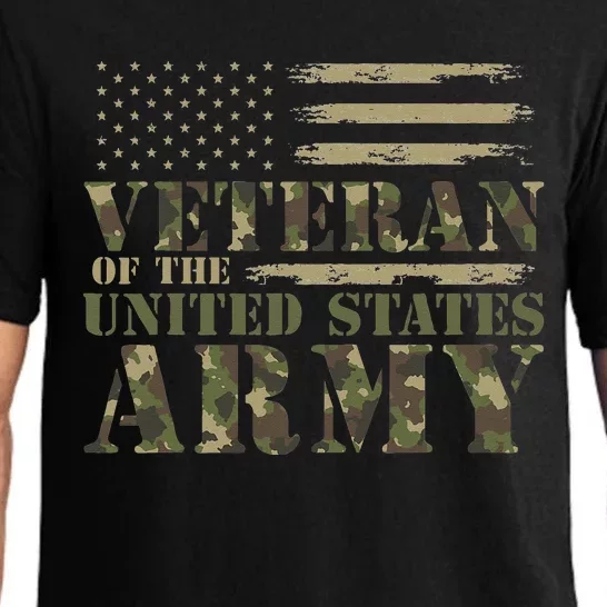 Veteran Of The United States Army Camouflage US Flag Veteran Pajama Set