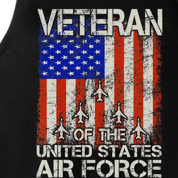 Veteran Of The United States Ladies Tri-Blend Wicking Tank