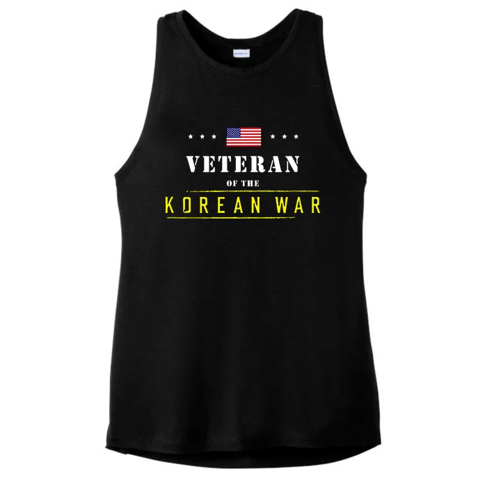 Veteran Of The Korean War Ladies Tri-Blend Wicking Tank