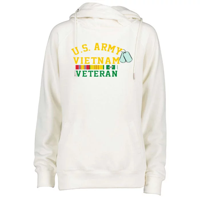 Veteran Of The United States Army Camouflage Us Flag Gift Womens Funnel Neck Pullover Hood