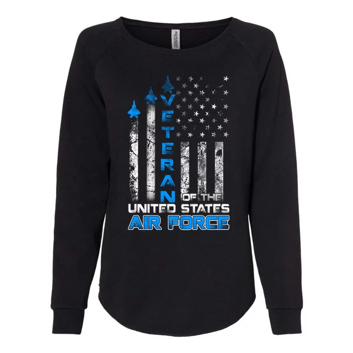 Veteran Of The United States Air Force American Flag Gift Womens California Wash Sweatshirt