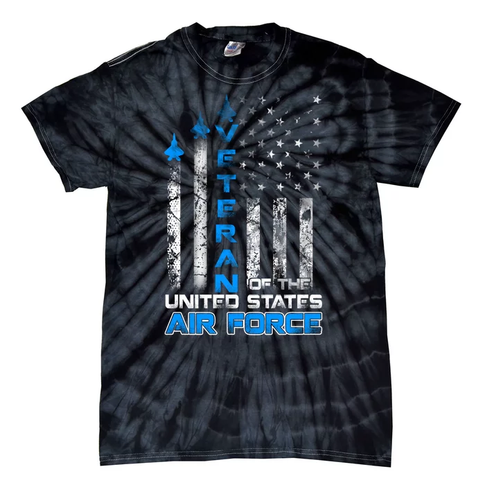 Veteran Of The United States Air Force American Flag Gift Tie-Dye T-Shirt