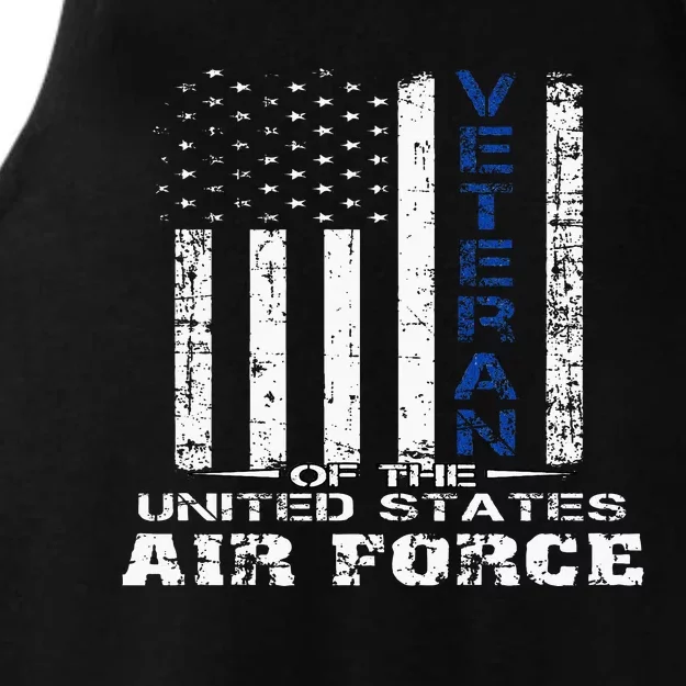 Veteran Of The United States Us Ladies Tri-Blend Wicking Tank