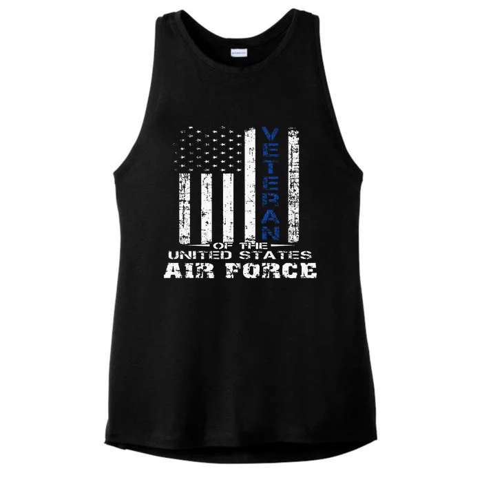 Veteran Of The United States Us Ladies Tri-Blend Wicking Tank