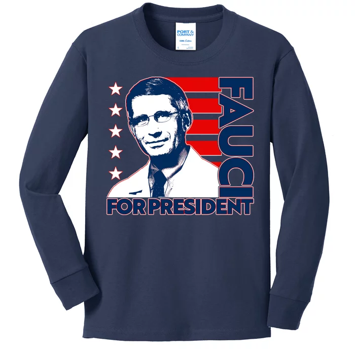 Vote Dr Fauci For President Kids Long Sleeve Shirt