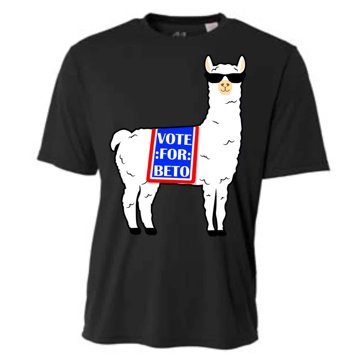 Vote For Beto Llama Cooling Performance Crew T-Shirt