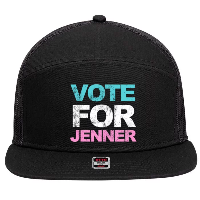 Vote For Jenner California Governor 7 Panel Mesh Trucker Snapback Hat