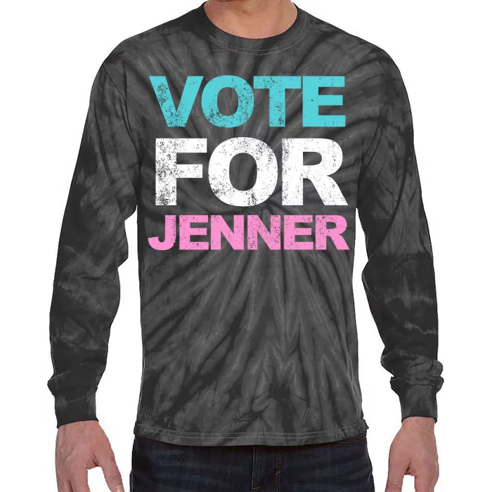 Vote For Jenner California Governor Tie-Dye Long Sleeve Shirt