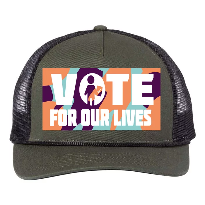 Vote For Our Lives Retro Rope Trucker Hat Cap