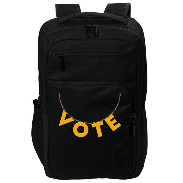 VOTE Gold Chain Necklace 2020 Election Impact Tech Backpack